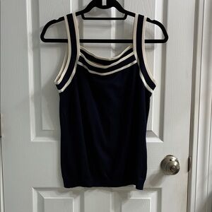 Ralph Lauren Blue and beige Striped Tank Top